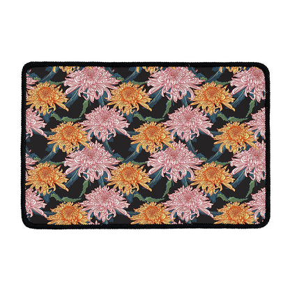 Japanese Chrysanthemum Pattern Print Kitchen Mat