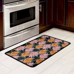 Japanese Chrysanthemum Pattern Print Kitchen Mat