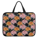 Japanese Chrysanthemum Pattern Print Laptop Sleeve With Handle