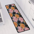 Japanese Chrysanthemum Pattern Print Long Kitchen Mat
