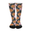 Japanese Chrysanthemum Pattern Print Long Socks