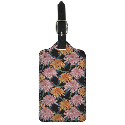 Japanese Chrysanthemum Pattern Print Luggage Tag