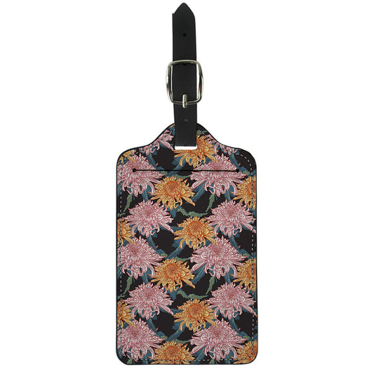 Japanese Chrysanthemum Pattern Print Luggage Tag