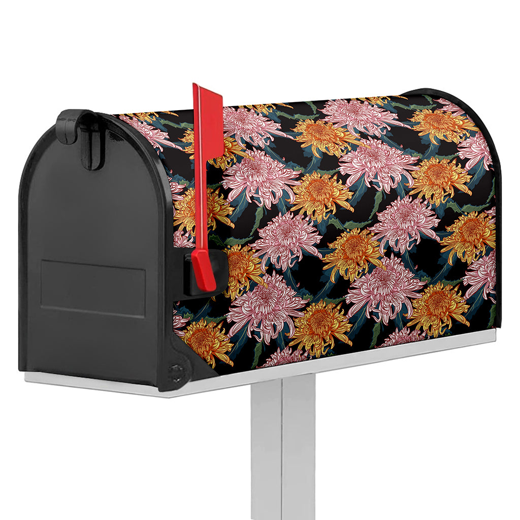 Japanese Chrysanthemum Pattern Print Mailbox Cover