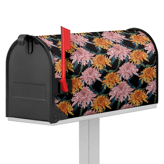 Japanese Chrysanthemum Pattern Print Mailbox Cover