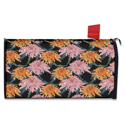 Japanese Chrysanthemum Pattern Print Mailbox Cover