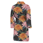 Japanese Chrysanthemum Pattern Print Men's Bathrobe