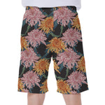 Japanese Chrysanthemum Pattern Print Men's Beach Shorts