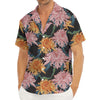 Japanese Chrysanthemum Pattern Print Men's Deep V-Neck Shirt