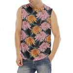 Japanese Chrysanthemum Pattern Print Men's Fitness Tank Top