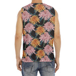 Japanese Chrysanthemum Pattern Print Men's Fitness Tank Top