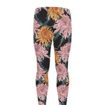 Japanese Chrysanthemum Pattern Print Men's leggings