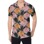 Japanese Chrysanthemum Pattern Print Men's Shirt