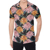 Japanese Chrysanthemum Pattern Print Men's Shirt