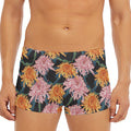 Japanese Chrysanthemum Pattern Print Men's Short Boxer Briefs