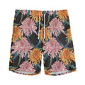 Japanese Chrysanthemum Pattern Print Men's Athletic Shorts