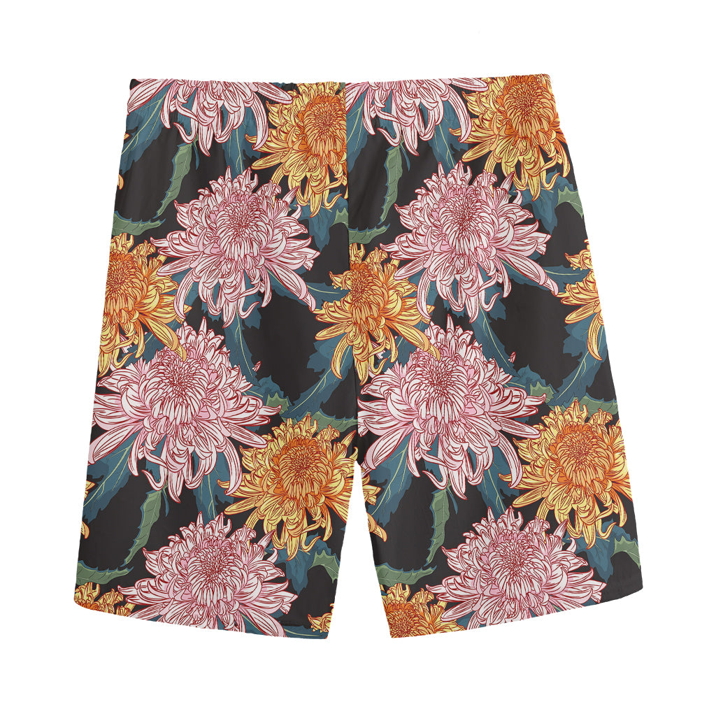 Japanese Chrysanthemum Pattern Print Men's Sports Shorts