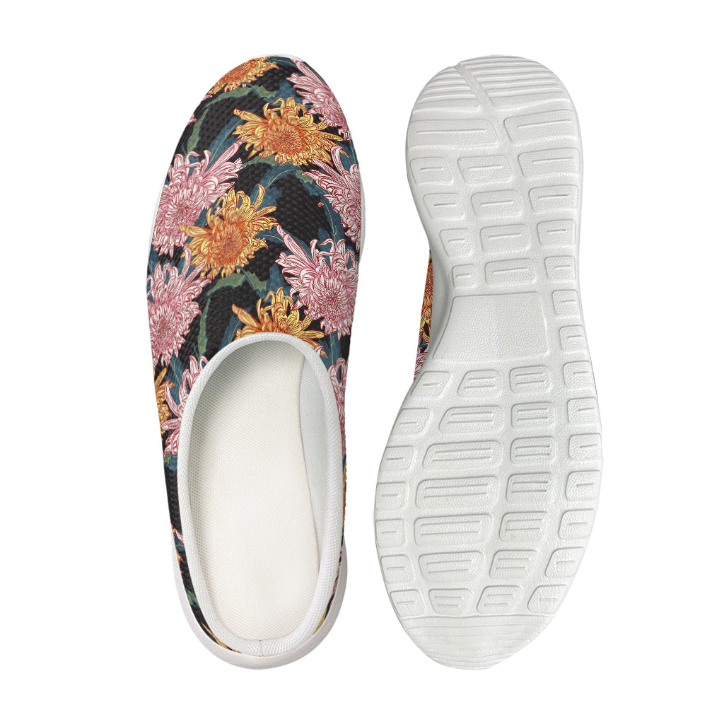 Japanese Chrysanthemum Pattern Print Mesh Casual Shoes