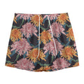 Japanese Chrysanthemum Pattern Print Mesh Shorts