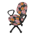 Japanese Chrysanthemum Pattern Print Office Chair Cover