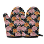 Japanese Chrysanthemum Pattern Print Oven Mitts