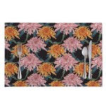 Japanese Chrysanthemum Pattern Print Placemat