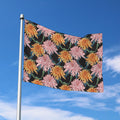 Japanese Chrysanthemum Pattern Print Polyester Flag