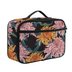 Japanese Chrysanthemum Pattern Print Portable Lunch Bag