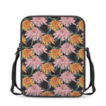 Japanese Chrysanthemum Pattern Print Rectangular Crossbody Bag