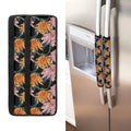 Japanese Chrysanthemum Pattern Print Refrigerator Handle Covers