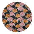 Japanese Chrysanthemum Pattern Print Round Blanket