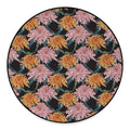 Japanese Chrysanthemum Pattern Print Round Floor Mat
