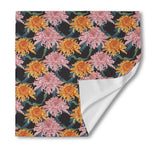 Japanese Chrysanthemum Pattern Print Silk Bandana