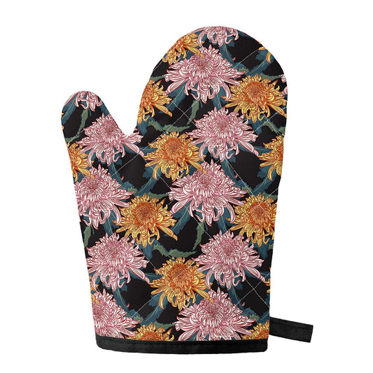 Japanese Chrysanthemum Pattern Print Single Oven Mitt