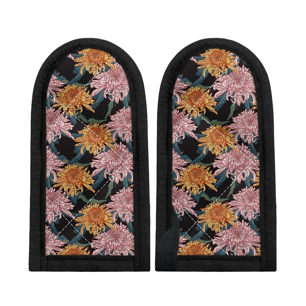 Japanese Chrysanthemum Pattern Print Skillet Handle Cover