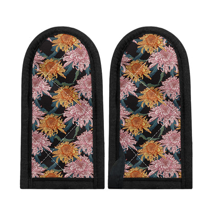 Japanese Chrysanthemum Pattern Print Skillet Handle Cover