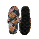 Japanese Chrysanthemum Pattern Print Slippers