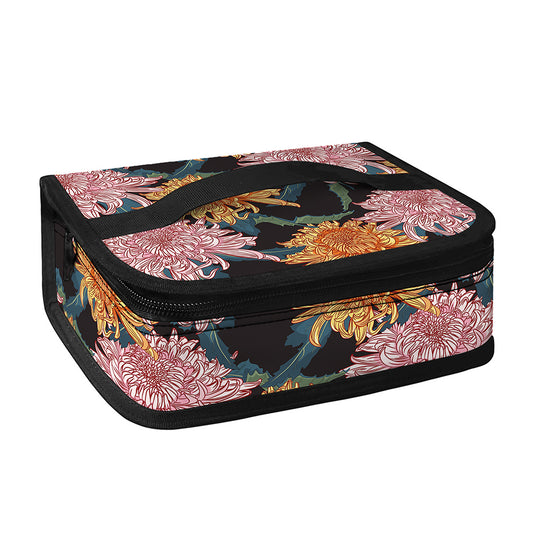 Japanese Chrysanthemum Pattern Print Small Lunch Bag