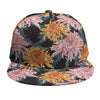 Japanese Chrysanthemum Pattern Print Snapback Cap