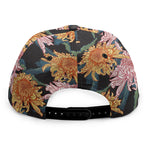 Japanese Chrysanthemum Pattern Print Snapback Cap