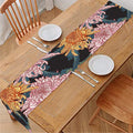 Japanese Chrysanthemum Pattern Print Table Runner