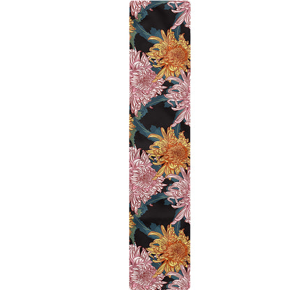 Japanese Chrysanthemum Pattern Print Table Runner