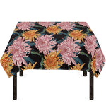 Japanese Chrysanthemum Pattern Print Tablecloth