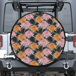 Japanese Chrysanthemum Pattern Print Tire Cover