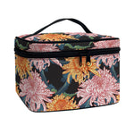 Japanese Chrysanthemum Pattern Print Travel Makeup Bag