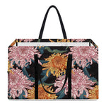 Japanese Chrysanthemum Pattern Print Utility Tote Bag