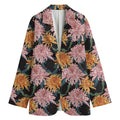 Japanese Chrysanthemum Pattern Print Women's Blazer