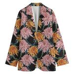 Japanese Chrysanthemum Pattern Print Women's Blazer