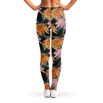 Japanese Chrysanthemum Pattern Print Women's Leggings