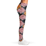 Japanese Chrysanthemum Pattern Print Women's Leggings